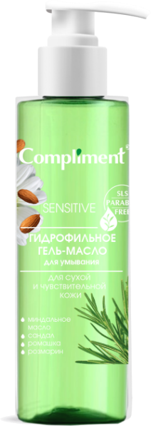 Compliment Гидрофильное гель-масло для умывания для сухой и чувствительной кожи 150 мл 1 шт