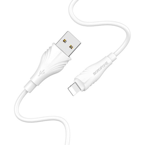 USB кабель BOROFONE BX18 Optimal Lightning 8-pin, 2м, PVC (белый) usb кабель borofone bx18 optimal lightning 8 pin 1м pvc белый