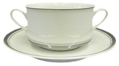 Набор чашек для супа Сабина Изящная платина (0.3 л), 6 шт, Leander