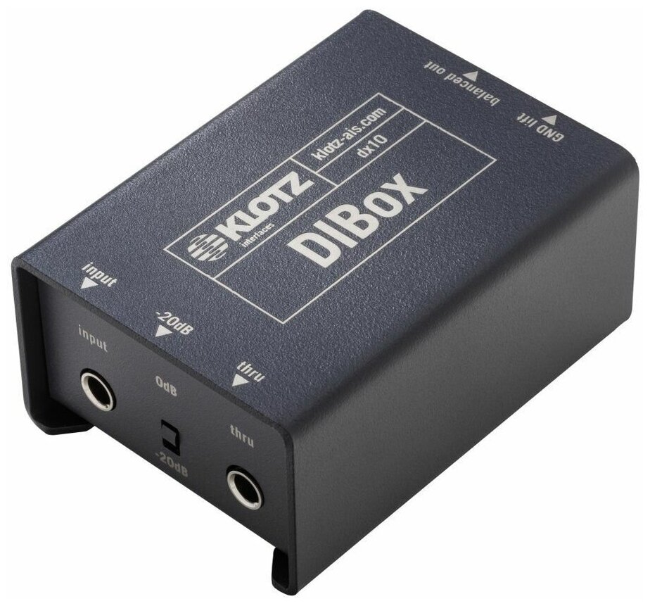 DX10 DI-box Преобразователь сигнала для гитары, директбокс, пассивный, Klotz