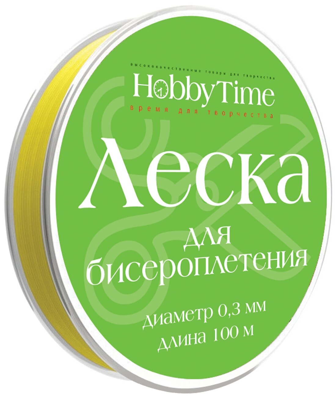 Леска для бисероплетения, Ø 0,3 ММ, 100 М, желтая, Арт. 2-476/04