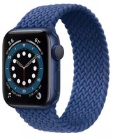 Нейлоновый монобраслет для Apple Watch 42/44/45 мм синий, 165 мм