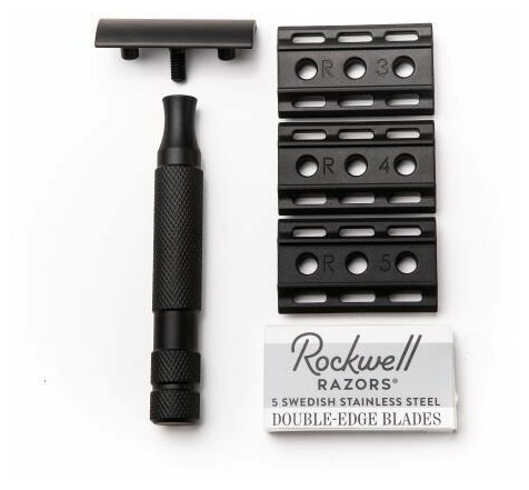 Т-образная бритва Rockwell 6S, нержавеющая сталь, черная Rockwell Razors - фото №6