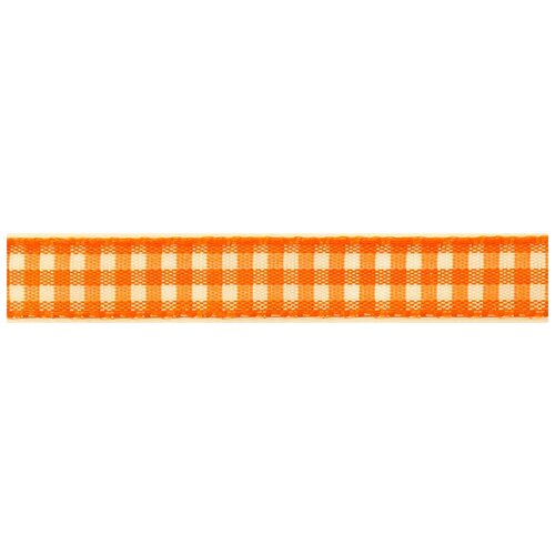 Лента с рисунком клетка SAFISA, 11 мм, 25 м, цвет 61, оранжевый лента с рисунком клетка safisa 10 мм 25 м цвет 61 оранжевый