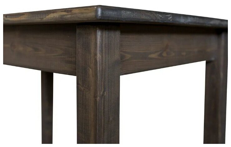 Стол из массива сосны Solarius Классика, лакированный, цвет венге, 120х60 см - фотография № 5