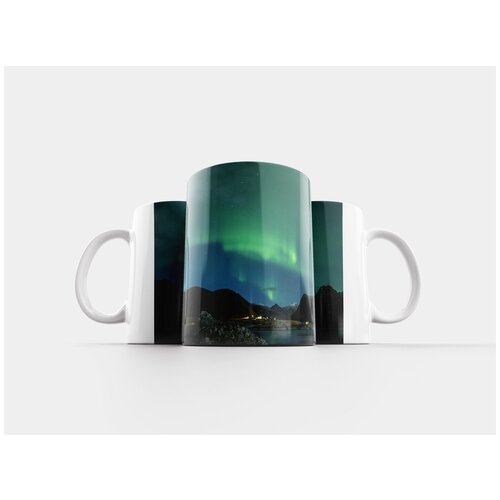 фото Кружка "северное сияние, лофотенские острова, норвегия" 320 мл lotsprints