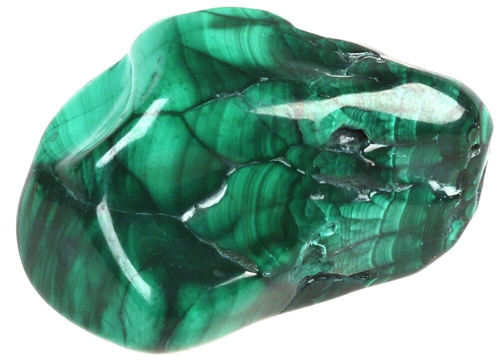 Камень натуральный "Малахит", галтовка (10-15 г, 12-17 мм)