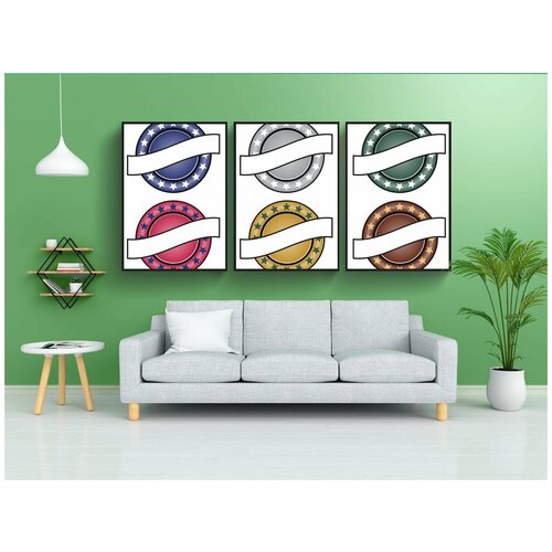 фото Набор модулных постеров для интерьера "маркетинг, объявление, повышение" 60x90 см. в тубусе, без рамки lotsprints