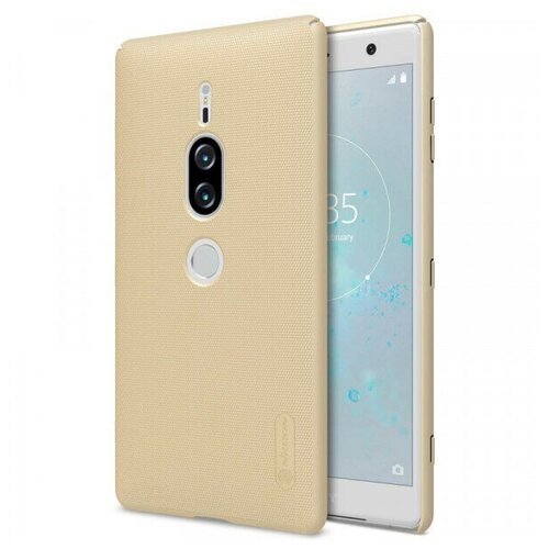 Nillkin Super Frosted Shield Матовый пластиковый чехол для Sony Xperia XZ2 Premium Золотой накладка nillkin frosted shield пластиковая для sony xperia l2 red красная