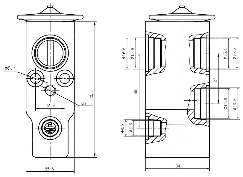 Клапан расш. кондиционера (ТРВ) MAZDA 6 (02-)/CX-7 (06-)