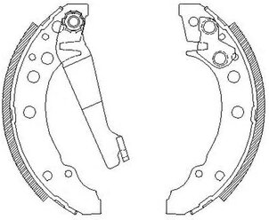 Барабанные тормозные колодки задние REMSA 4045.00 для Audi, Volkswagen, Bedford, SEAT (4 шт.)