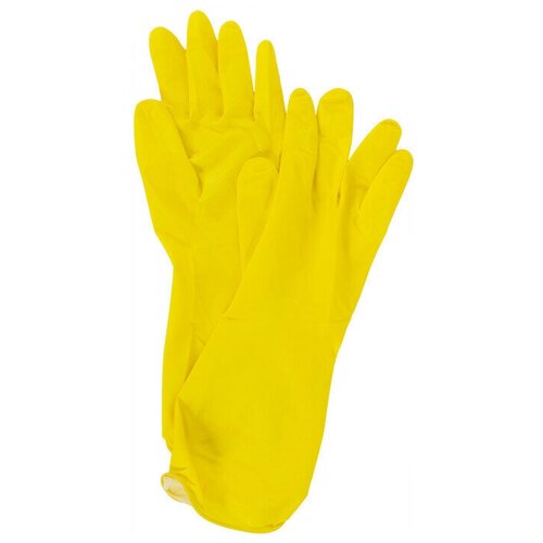 Перчатки хозяйственные 1 пара цвет желтый Инвентарь незаменим для защиты рук при различных видах хозяйственно-бытовых работ 662₽