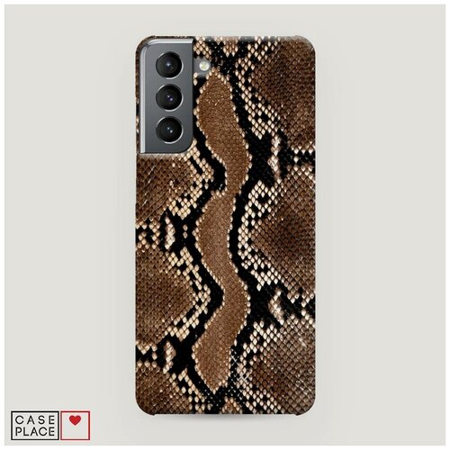 фото Чехол пластиковый samsung galaxy s21 кожа питона case place