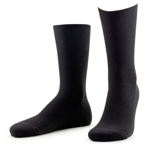 фото Мужские носки dr.feet, 1 пара, классические, воздухопроницаемые, усиленная пятка, размер 25, черный