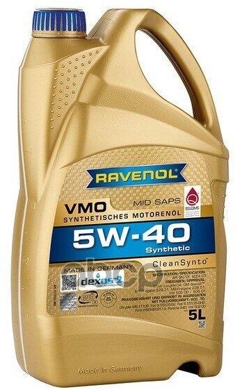 Ravenol Моторное Масло 5W-40 (5Л) (Второй Номер 4014835723856)