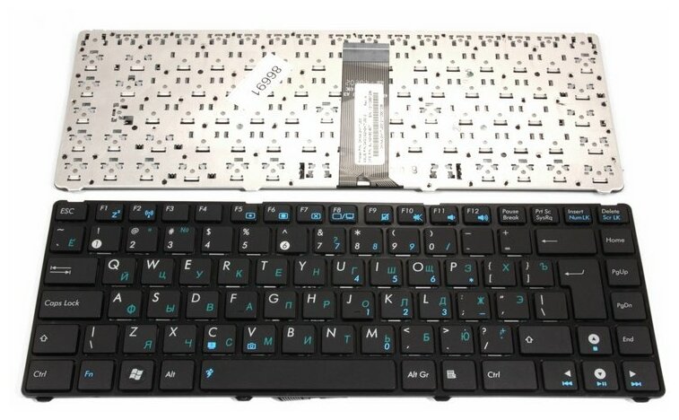 Клавиатура для ноутбука Asus 04GNUP2KRU10-3 Черная Без рамки