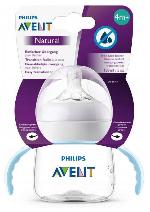 Тренировочная бутылочка для кормления Philips Avent Natural, 150 мл (SCF262/06) - фото №3