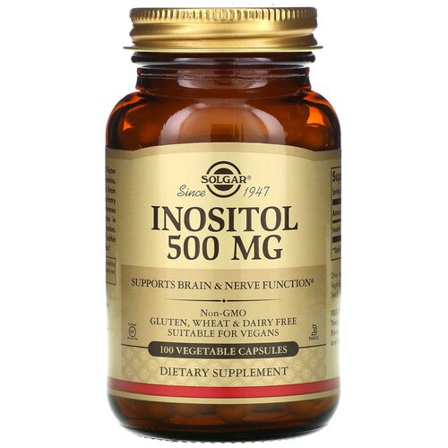 Капсулы SOLGAR Inositol 500 мг, 340 г, 500 мг, 100 шт.