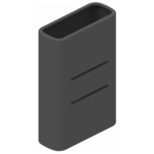фото Силиконовый чехол для внешнего аккумулятора xiaomi mi power bank 3 ultra compact (pocket edition) 10000 ма*ч (pb1022zm), черный padda