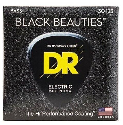 DR BKB6-30 BLACK BEAUTIES струны для 6-струнной бас-гитары чёрное покрытие нержавеющая сталь