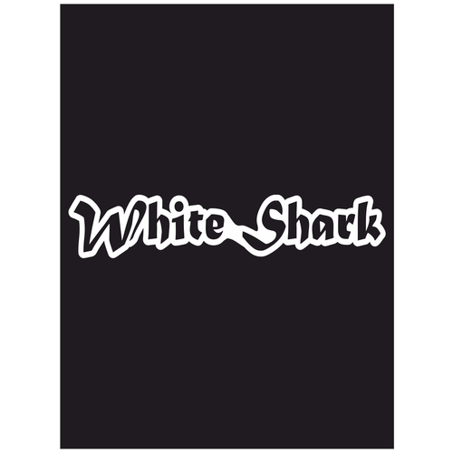 Наклейка на авто "White Shark" 20х4 см