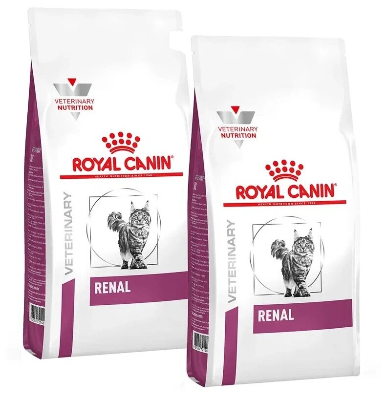 ROYAL CANIN RENAL RF23 для взрослых кошек при хронической почечной недостаточности (2 + 2 кг)