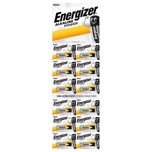 фото Батарейка energizer power aaa (lr03) алкалиновая, отрывной набор, 12 штук в упаковке