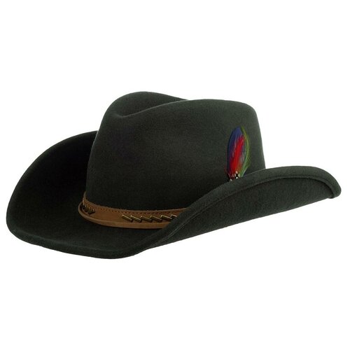 фото Шляпа ковбойская stetson, шерсть, утепленная, размер 61, коричневый