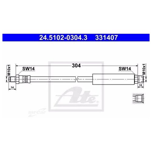 24510203043 ATE Шланг тормозной