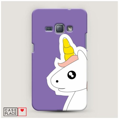 фото Чехол пластиковый samsung galaxy j1 2016 единорог контур case place
