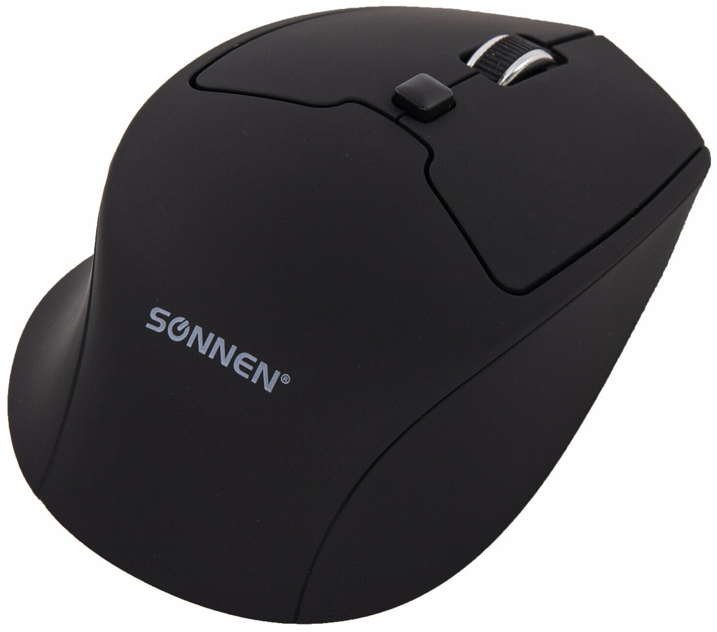 Мышь беспроводная SONNEN V33 USB 80012001600 dpi 6 кнопок оптическая черная SOFT TOUCH 513517