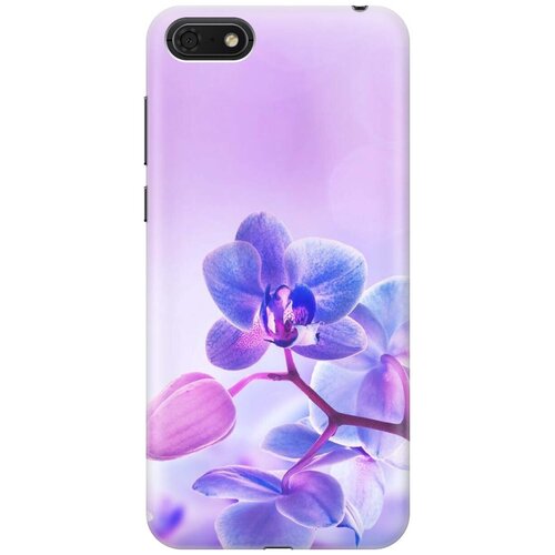 фото Gosso ультратонкий силиконовый чехол-накладка для huawei y5 (2018) / y5 prime (2018) / honor 7s / honor 7a с принтом "лиловые орхидеи"