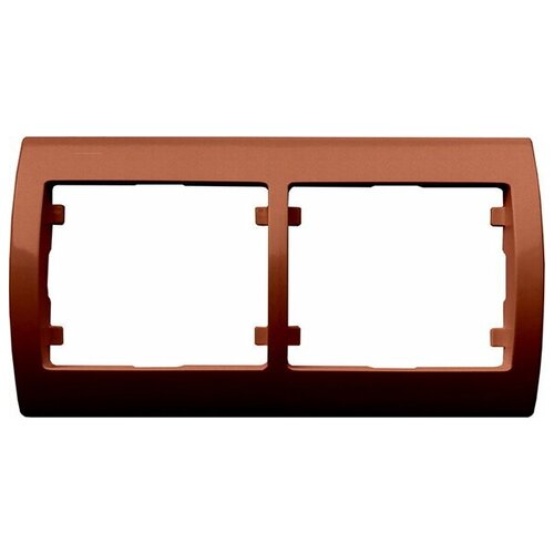 Рамка 2п BJC IRIS горизонтальная 18002CJ, медь