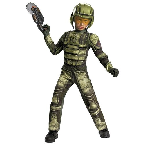 фото Костюм солдат swat с мускулами (зеленый) детский, s (4-6 лет) disguise