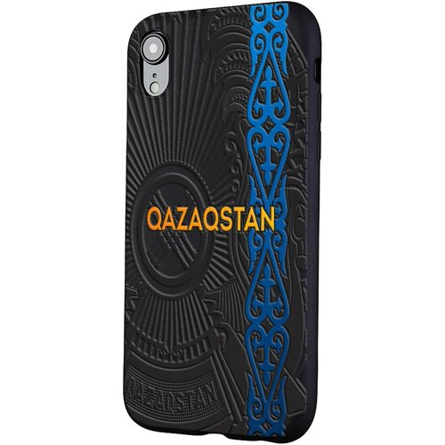 Силиконовый чехол Mcover для Apple iPhone XR с рисунком Qazaqstan силиконовый чехол mcover для apple iphone xr с рисунком лапки