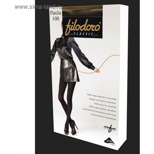 Колготки Filodoro Paola, 100 den, размер 5, черный колготки женские filodoro regina 100 den размер 5 цвет nero