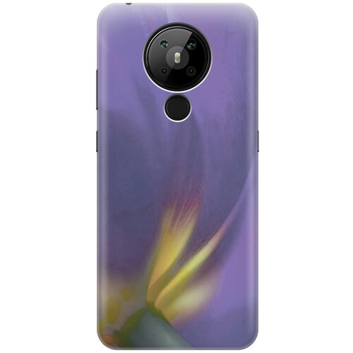 фото Силиконовый чехол на nokia 5.3 / нокиа 5.3 с принтом "фиолетовая фиалка gosso