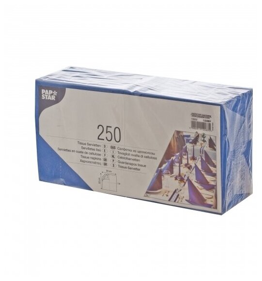 Салфетки бумажные PAPSTAR, 33х33 см, 3-слойные, 250 шт\уп - фотография № 2