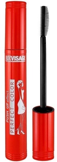 Тушь для ресниц Luxvisage Perfect Color Push Up Еffect Подкручивание, Объем и разделение, черная