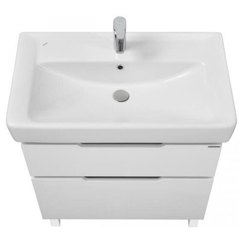 фото Тумба под раковину aquaton дакота 80 белая, выбеленное дерево 1a202901daay0 акватон