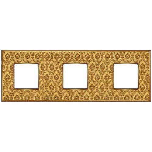 Рамка Fede Vintage tapestry на 3 поста, универсальная, decorgold - bright gold