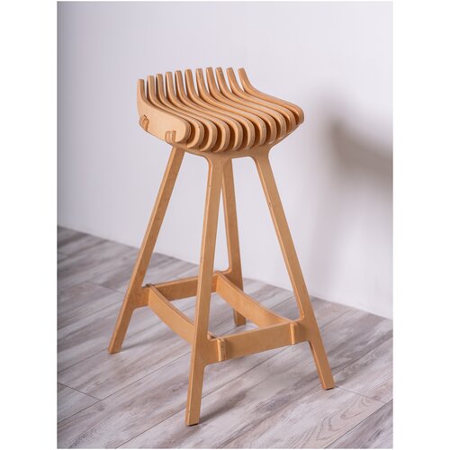 фото Барный стул для дома, высокий стул для дома, кухни и бара из дерева дублин, белый 1 шт. ярмакс