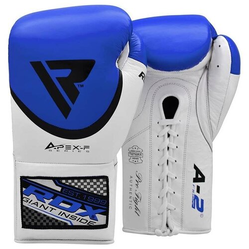 фото Перчатки боксерские rdx boxing gloves leather pro fa2 blue синий натуральная кожа цвет синий размер 10oz