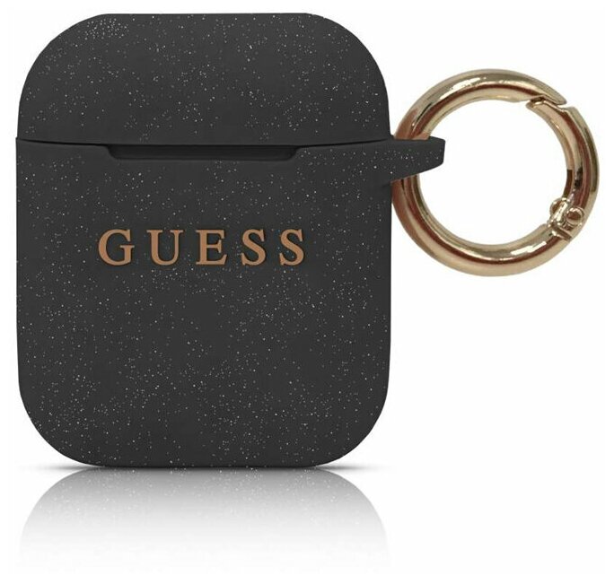Чехол Guess для Airpods Silicone case with ring Black