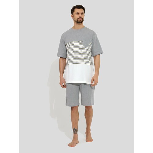 Пижама (футболка+шорты) VITACCI TRM511-07 мужской серый 50% хлопок, 50% полиэстер футболка+шорты) мужская серый+50% хлопок, 50% полиэстер (48-50 (XL)