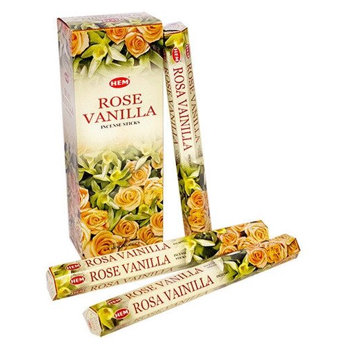 Благовония палочки HEM Ваниль Роза Vanilla Rose 120 шт