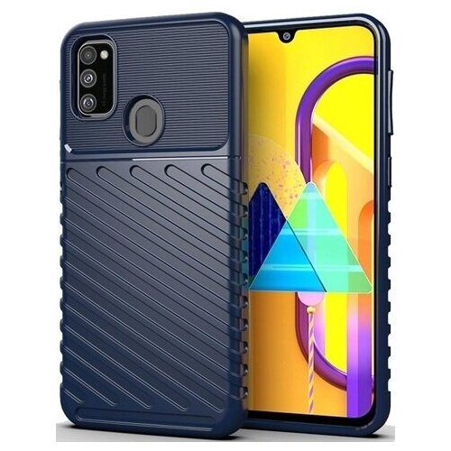 фото Противоударный чехол на телефон samsung galaxy m21, синий цвет, серия onyx от caseport
