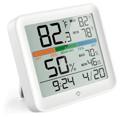 Термометр-гигрометр Xiaomi Miiiw Mute Thermometer And Hygrometer Clock NK5253 - фотография № 11