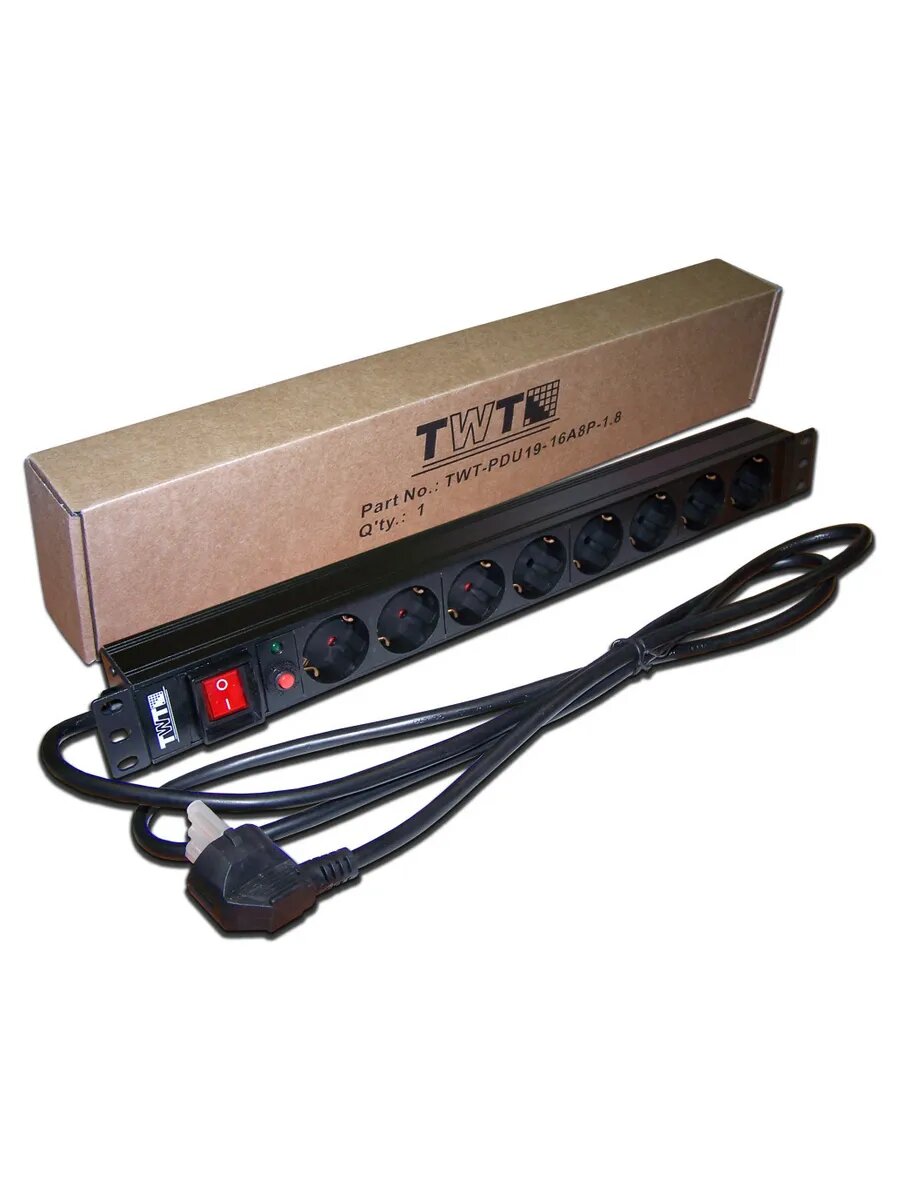 Блок распределения питания TWT-PDU19-16A8P-3.0