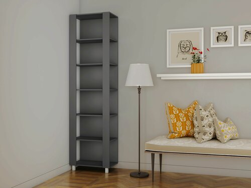 Изображение товара Стеллаж модульный Универсальный 35х44х240, Мебельная компания Е1, Серый диамант